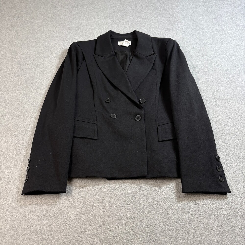 Spiegel Jacket Women 10 Black Double Breasted Blazer Academia Capsule Heritage